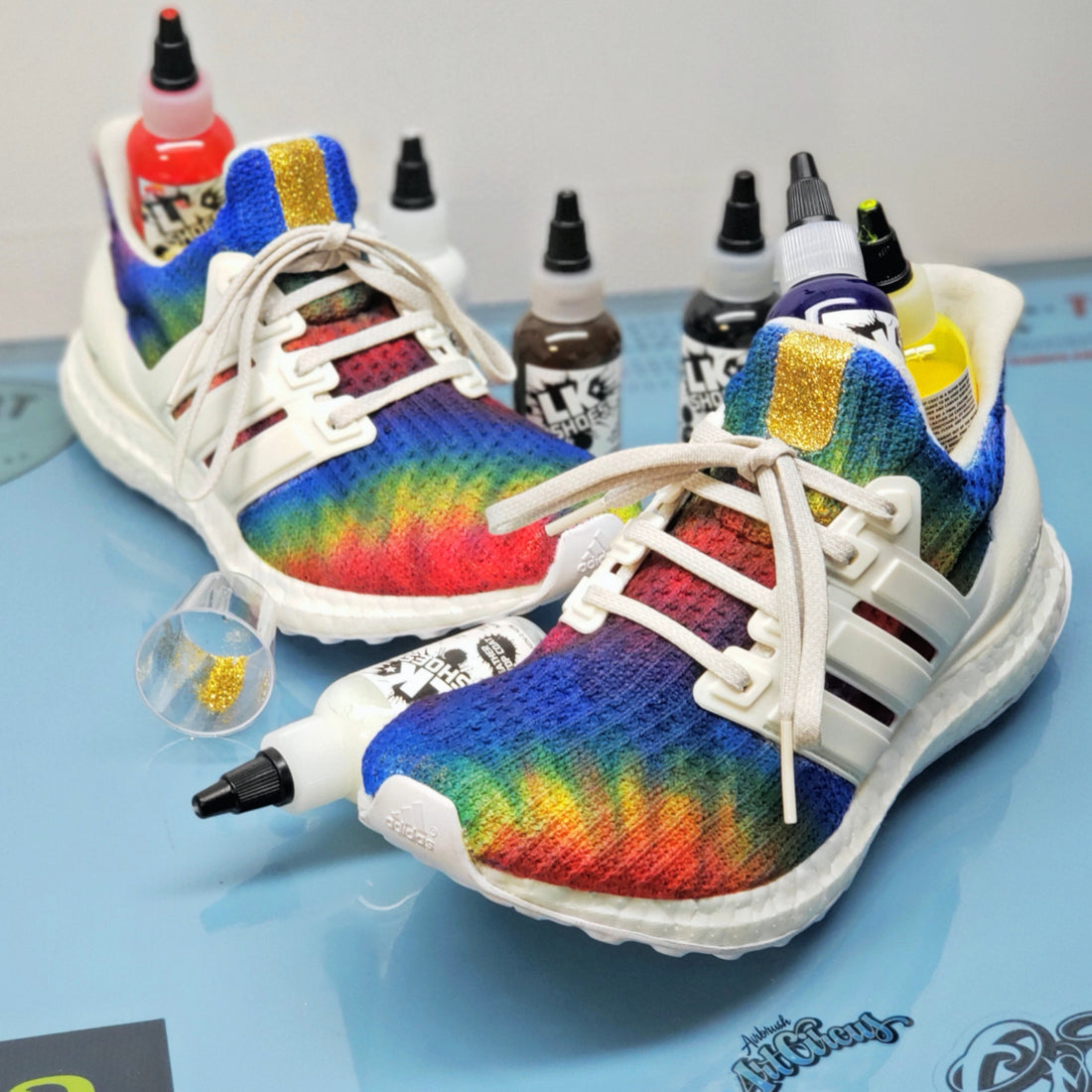 Tie dye adidas Ultraboosts By Jeff Chamberlain