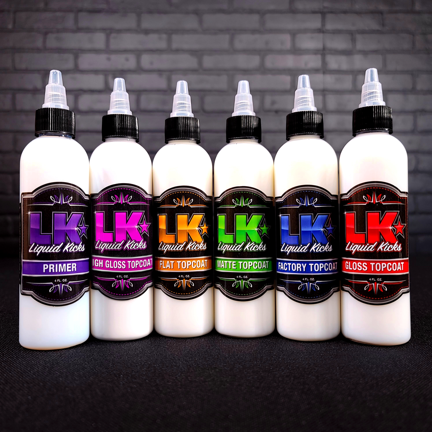 6 pack 4oz Starter Kit of LK Leather Sealer