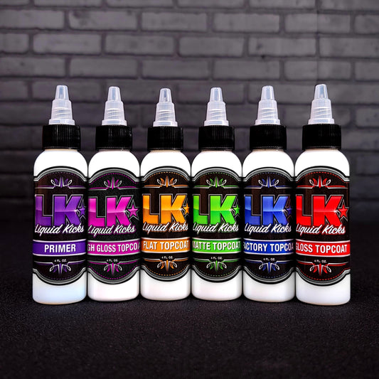 6 pack 2oz Starter Kit of LK Leather Sealer